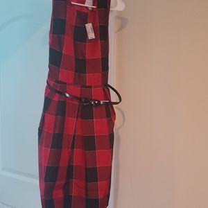 NWT Red and Black Plaid dress